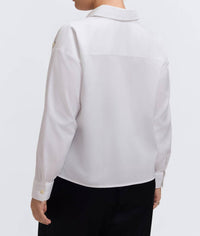 Foxcroft - Marina Pearl & Rhinestone Appliqué Long Sleeve Short Shirt