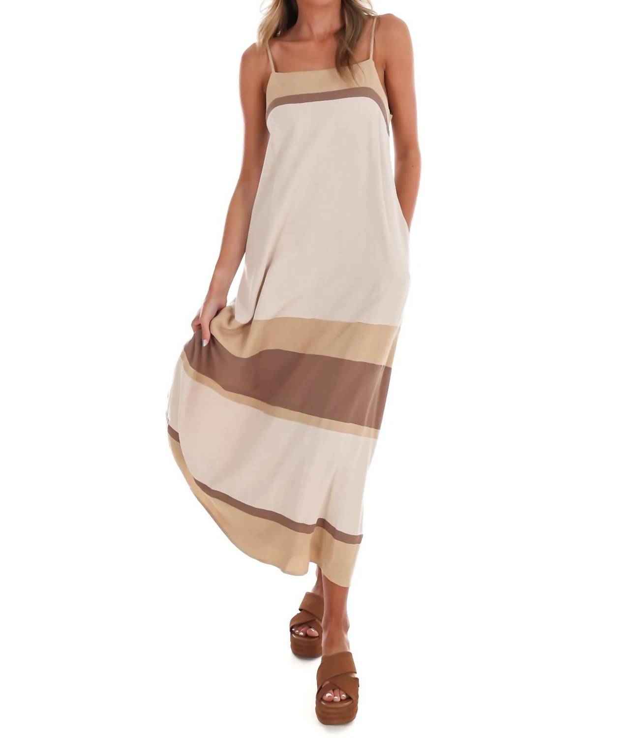 Mustard Seed - Desert Breeze Colorblock Maxi Dress