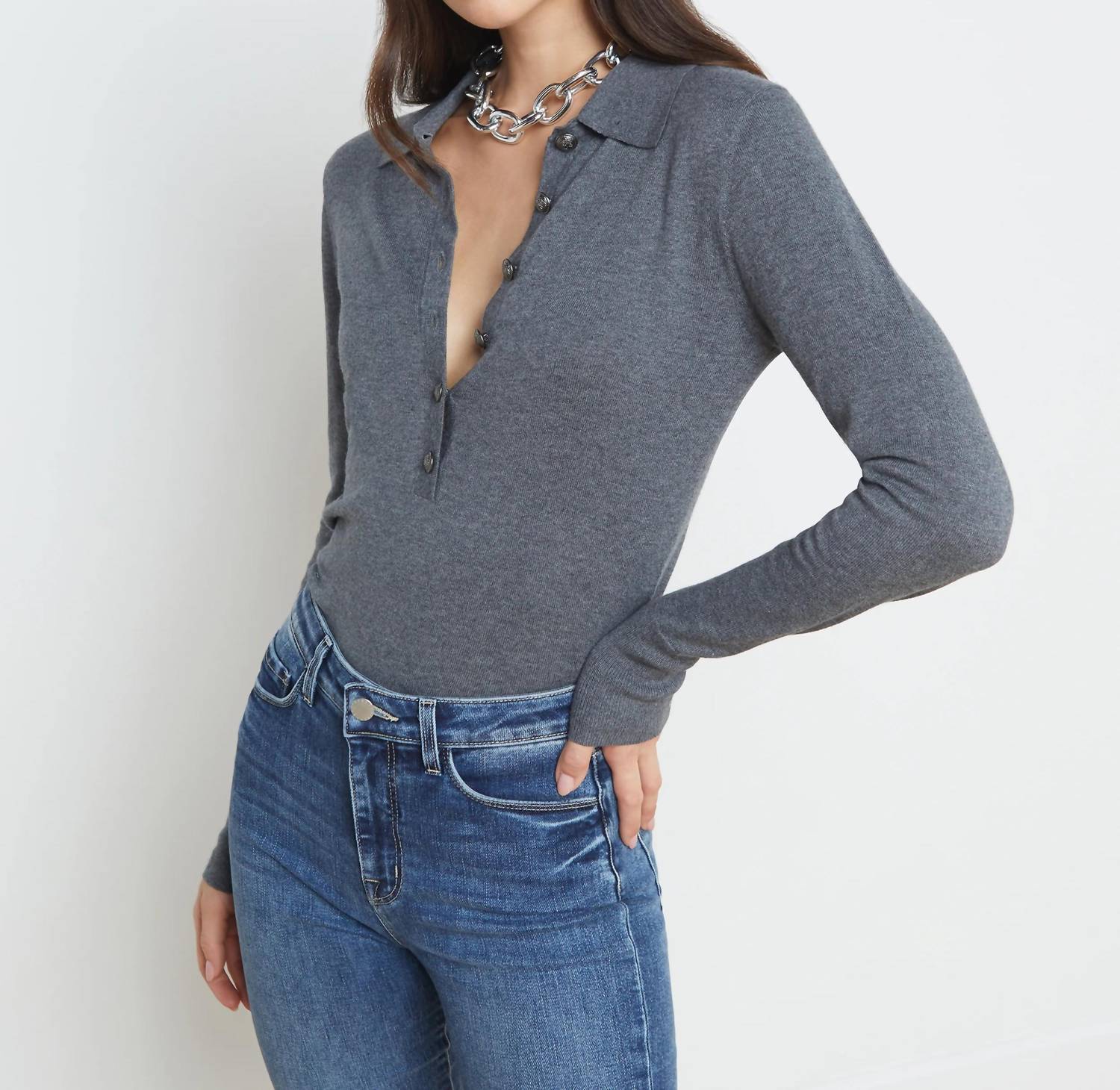 L'Agence - Sterling Collared Sweater
