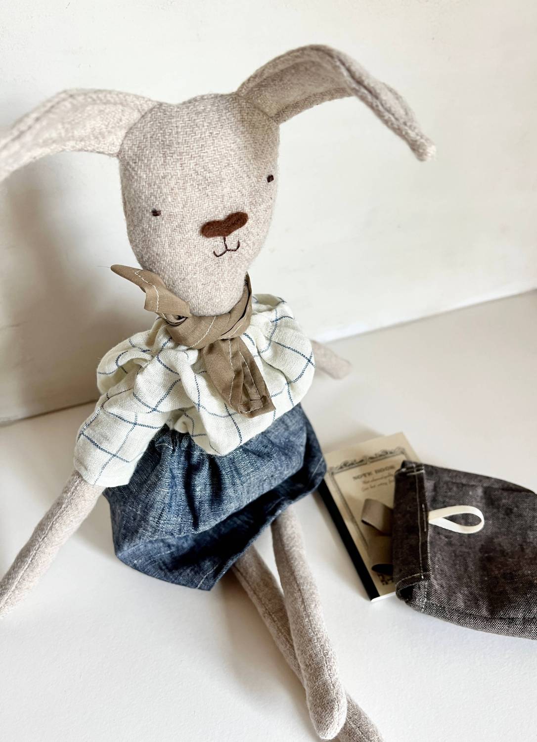 Woolgrass Farm - Ruthie The Rabbit With Chambray Skirt
