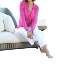 Veronica M - Cupro Draped Surplice Top