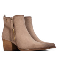 Xti - Women's Block Heel Suede Ankle Booties