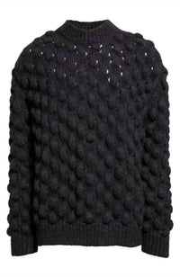 Simone Rocha Mohair Wool Blend Sweater in black 1 - men's sweater - view 4