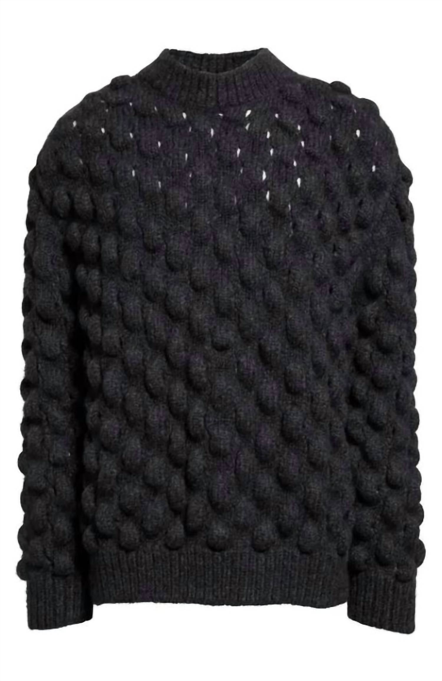 Simone Rocha Mohair Wool Blend Sweater in black 1 - men's sweater - view 4
