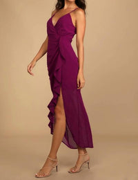 Lulus - For Us To Dance Ruffled Midi Dress
