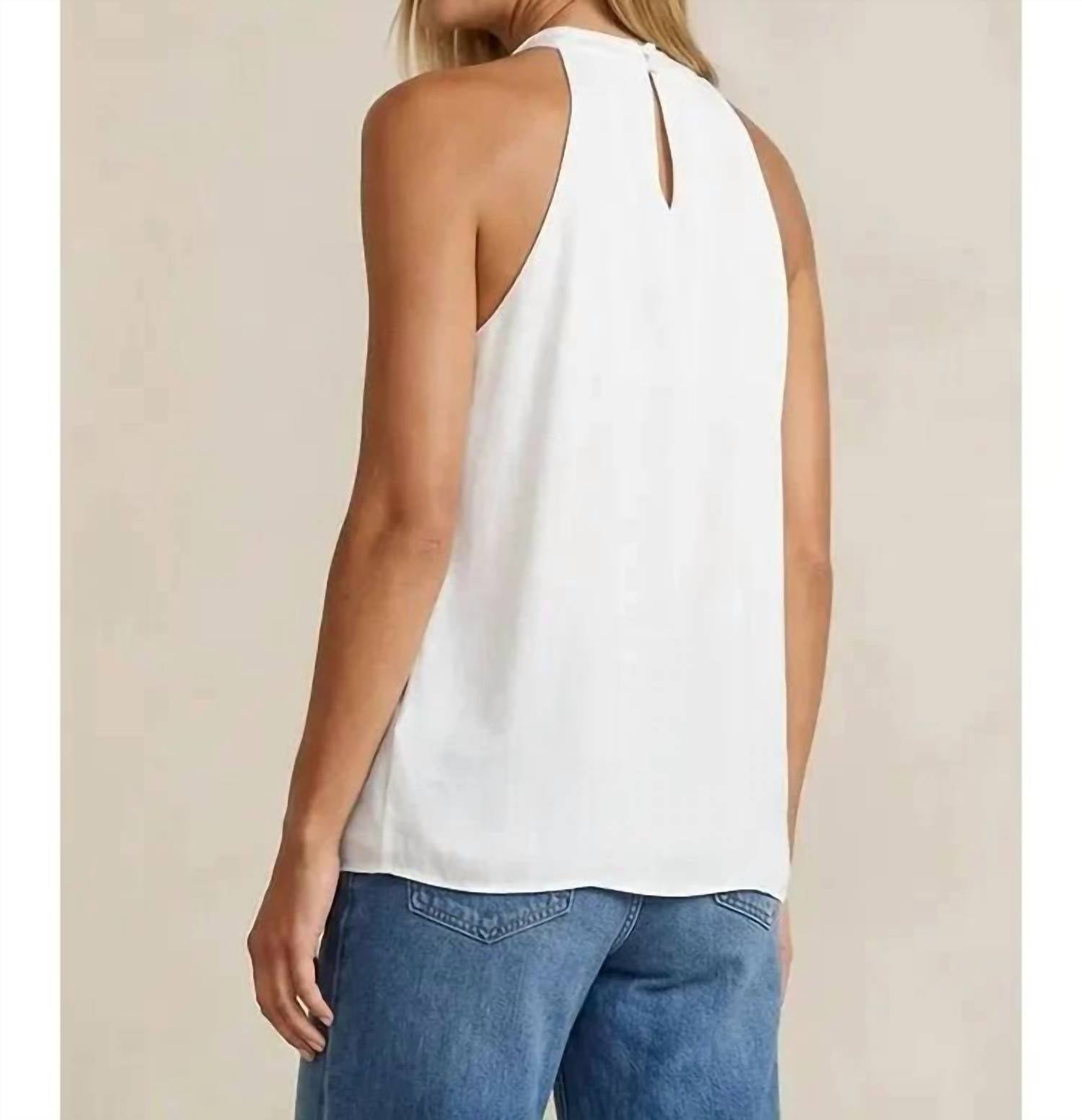 Naked Zebra - Cord Keyhole Sleeveless Top