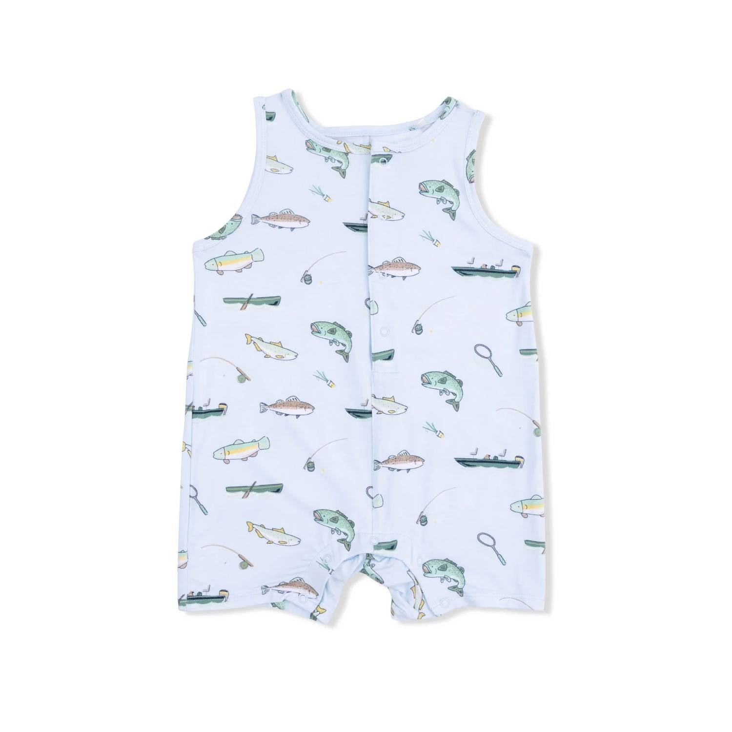 Angel Dear - Kids Fishing Bamboo Sleeveless Shortie Romper