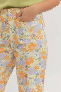 Entro - Floral Wide-leg Pants