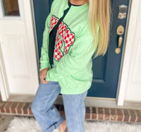 Cmd - Retro Merry Checkered Cardi Sweatshirt
