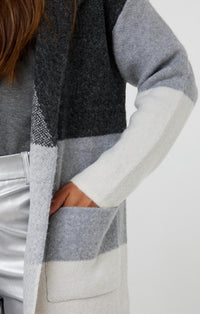 Esqualo - Blocks Longline Cardigan