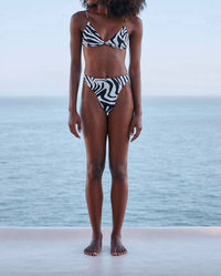 Haight Olivia Top in black white zebra - women's swimwear - view 4