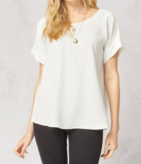 Entro - Short Sleeve Scoop Neck Top