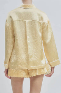 Maude Club - Porter Crinkle Satin Oversized Shirt