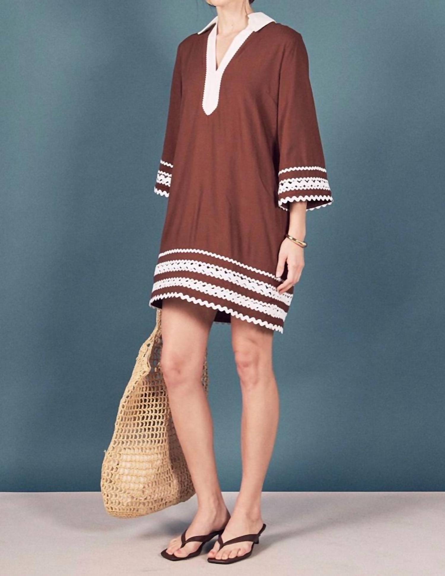 English Factory - Ric Rac Tunic Mini Dress