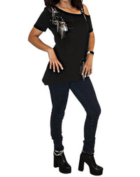 Olyss - Tania One-Shoulder Studded Tee