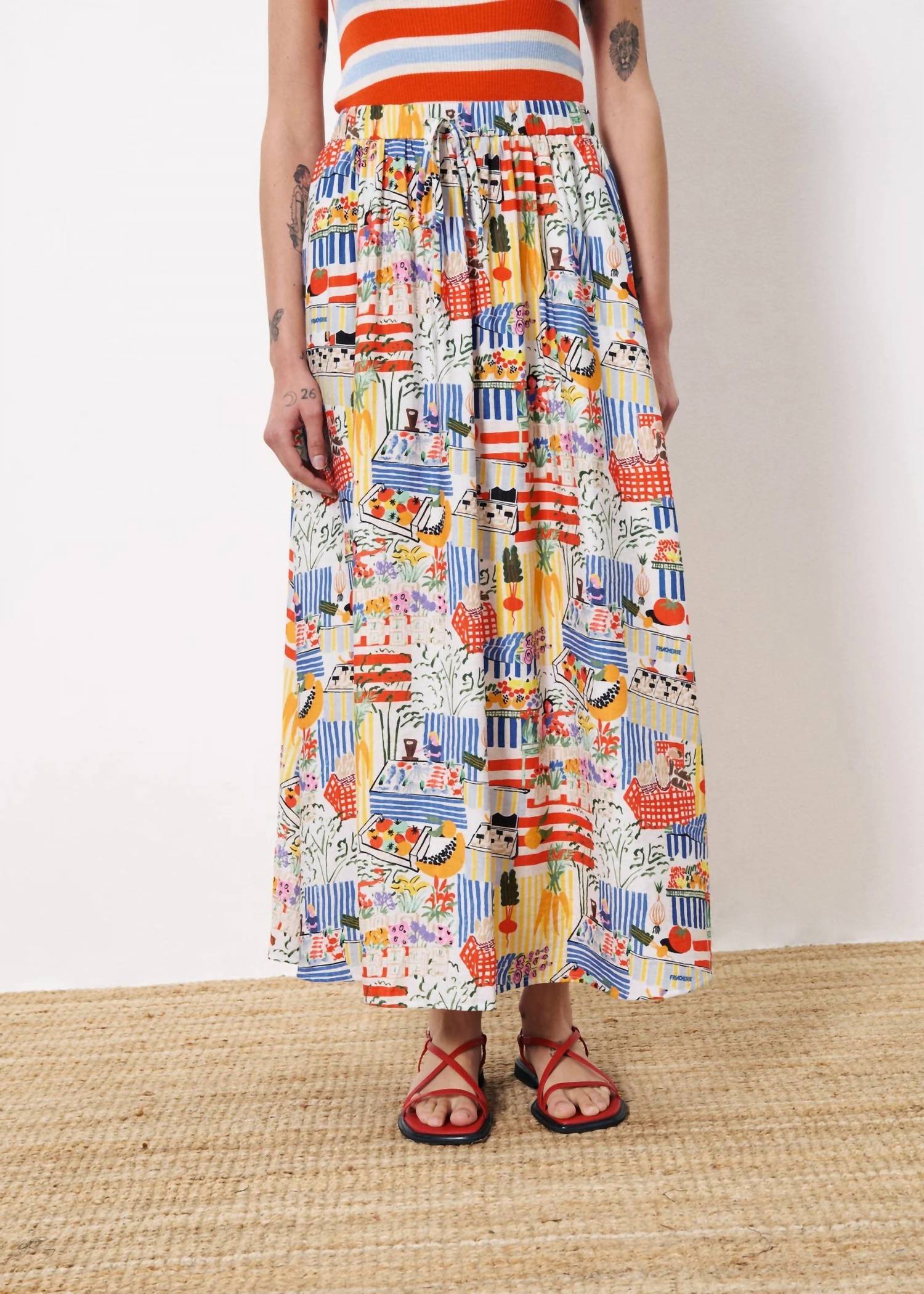 Frnch - Liliane Marche Blanc Maxi Skirt