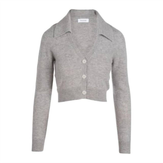 Naadam - Women's Cashmere Cropped Polo Cardigan