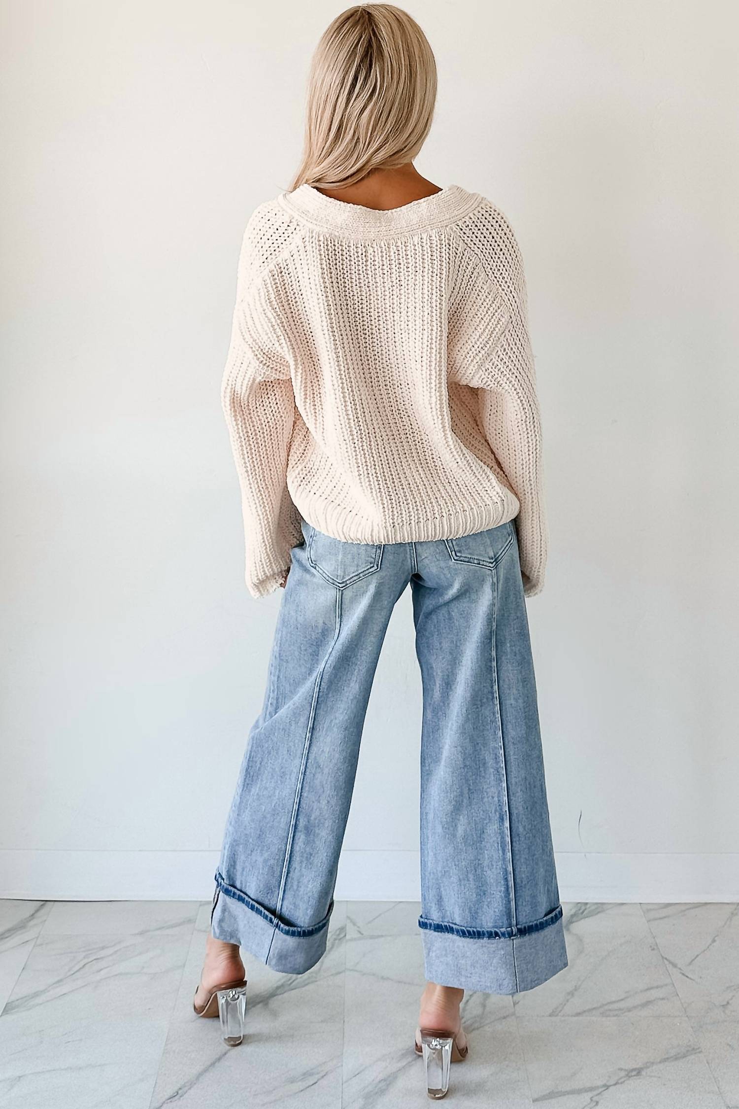 Pol - Chenille V-neck Cardigan