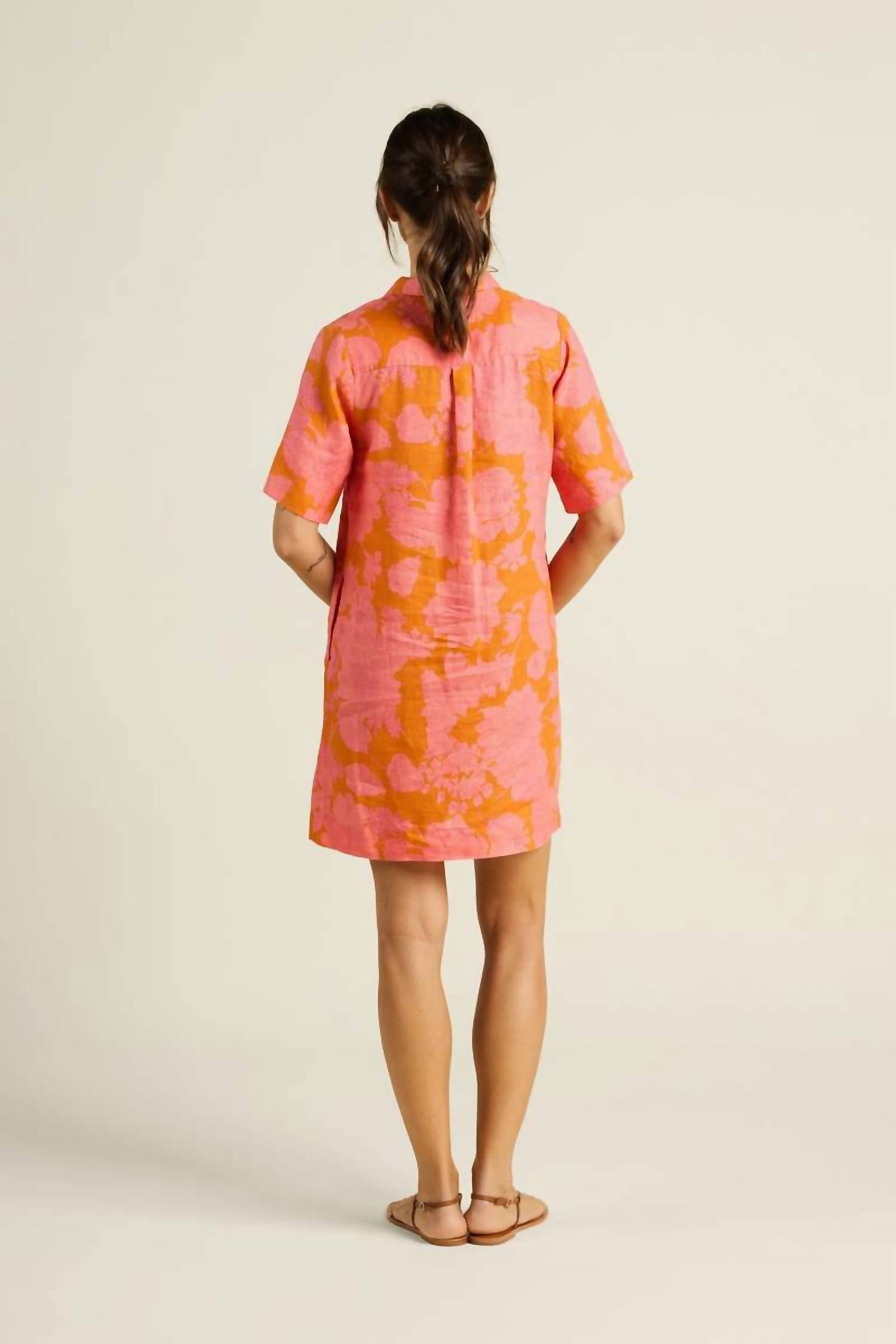 TROVATA Dana Dress in amber glow - women's dress - alternate view