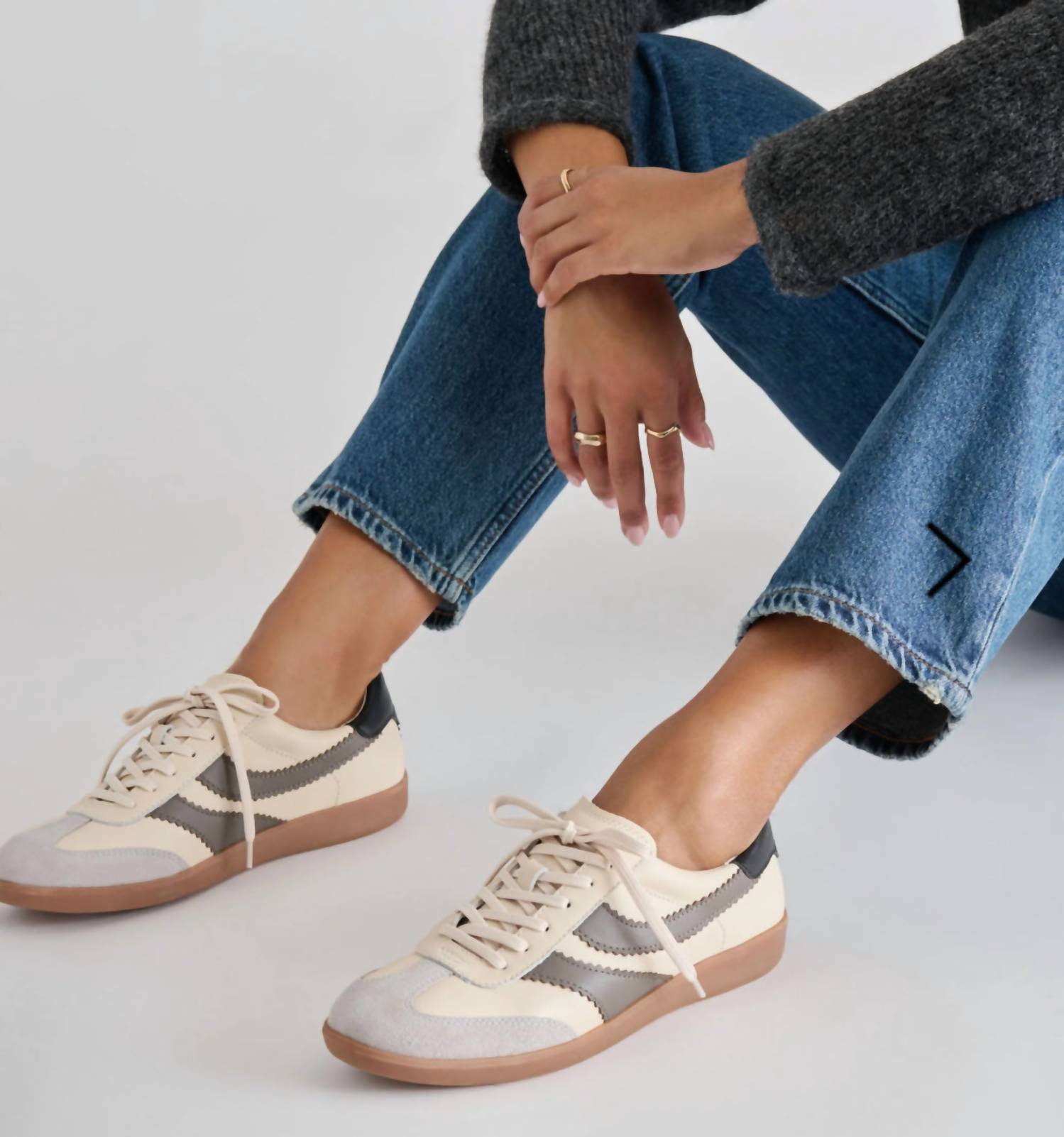 Dolce Vita Women's Merit Leather Sneaker in white grey - women's sneaker - view 7