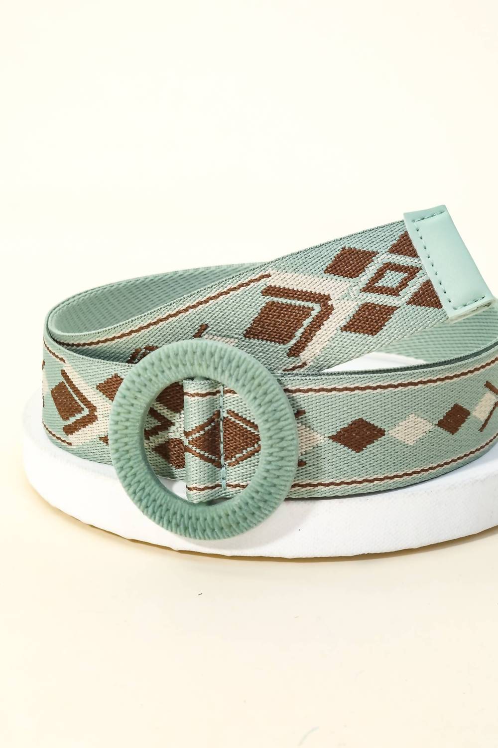 Anarchy Street - Women's Round Woven Buckle Boho Belt