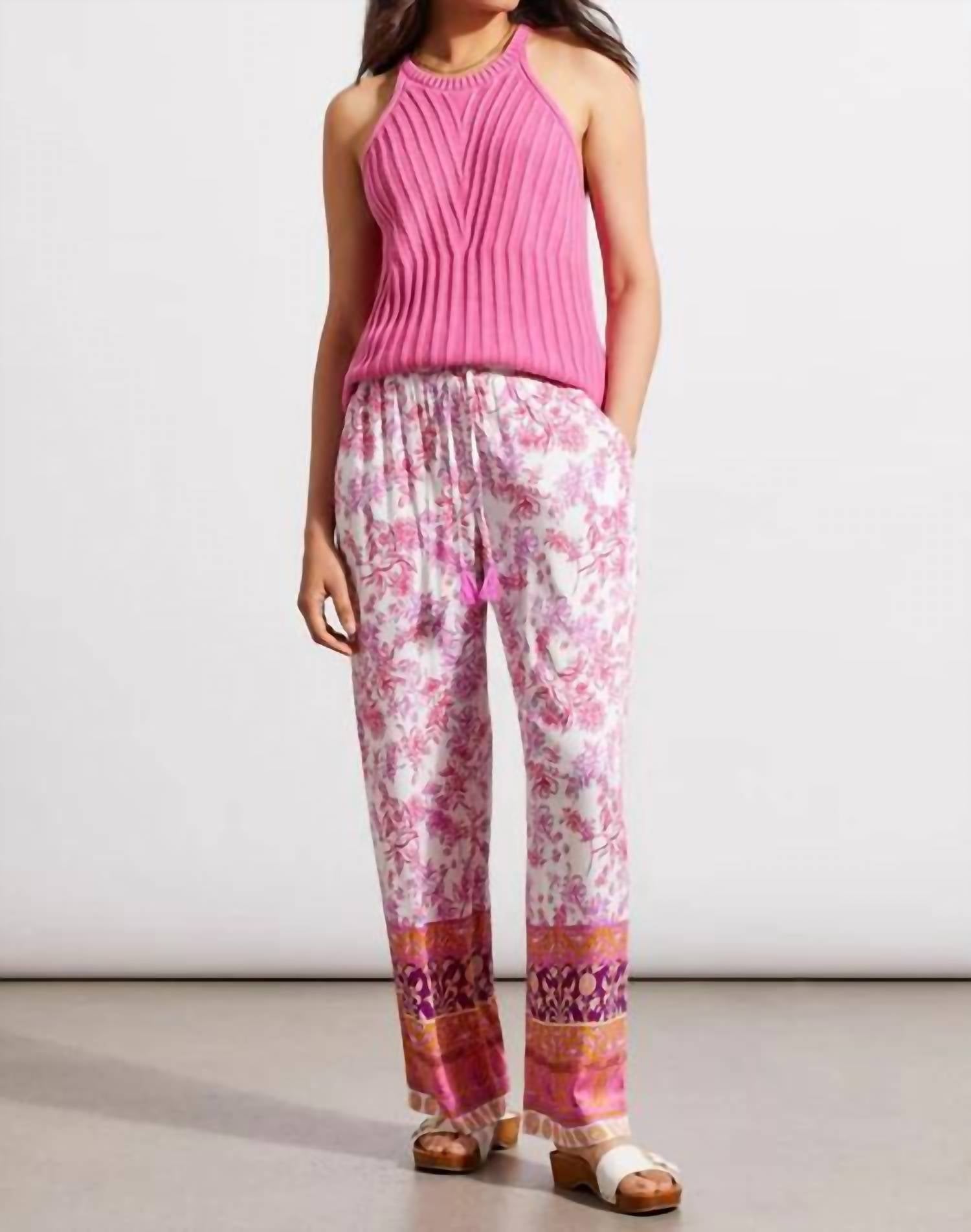 Tribal - Preslie Printed Floral Border Pants