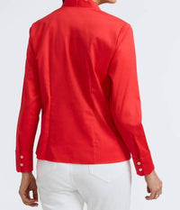 Foxcroft - Scalloped trim button down