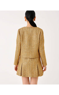 Lilly Pulitzer Rohana Jacket in gold metallic golden glow boucle - women's jacket - view 4