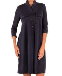 GRETCHEN SCOTT Ponte Alli Mini Dress in navy - women's dress
