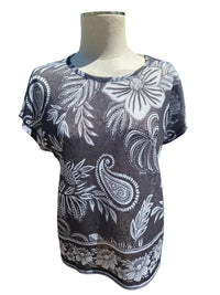 Renuar - Women's Short Sleeve Floral Tee