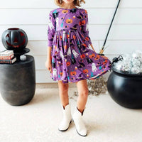 Mila & Rose - Three Quarter Sleeve Pocket Twirl Dress