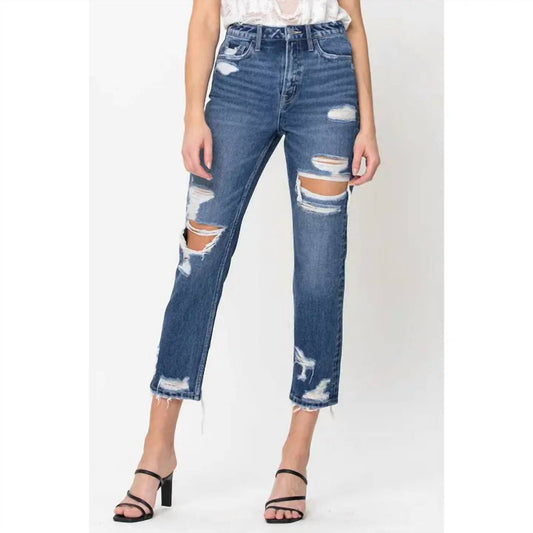 Flying Monkey - Super High Rise Straight Crop Jeans