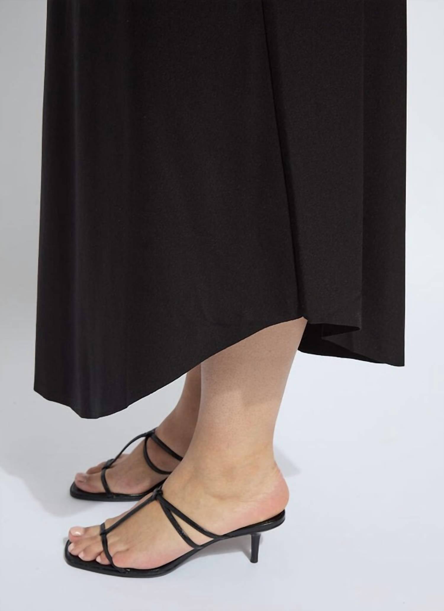 Lysse - Drapey Ponte A-line Midi Skirt - Plus