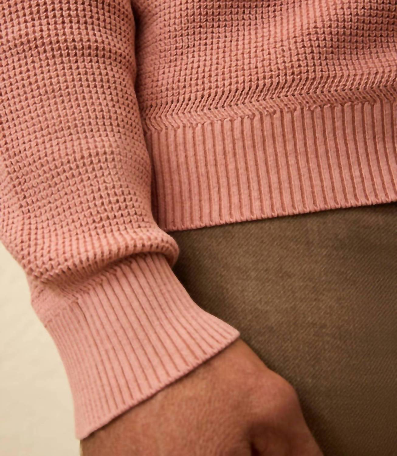 Faherty Sunwashed Crewneck Sweater in dusty sienna 1 - men's sweater - view 5