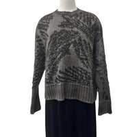 Avant Toi - Women's Hand Painted Jacquard Effect Round Neck Pullover