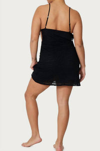 Find Me Now - Women's Second Skin Crepe Mesh Mini Dress