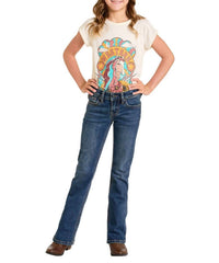 Rock & Roll Cowgirl - Girls Boot Stitch Jeans