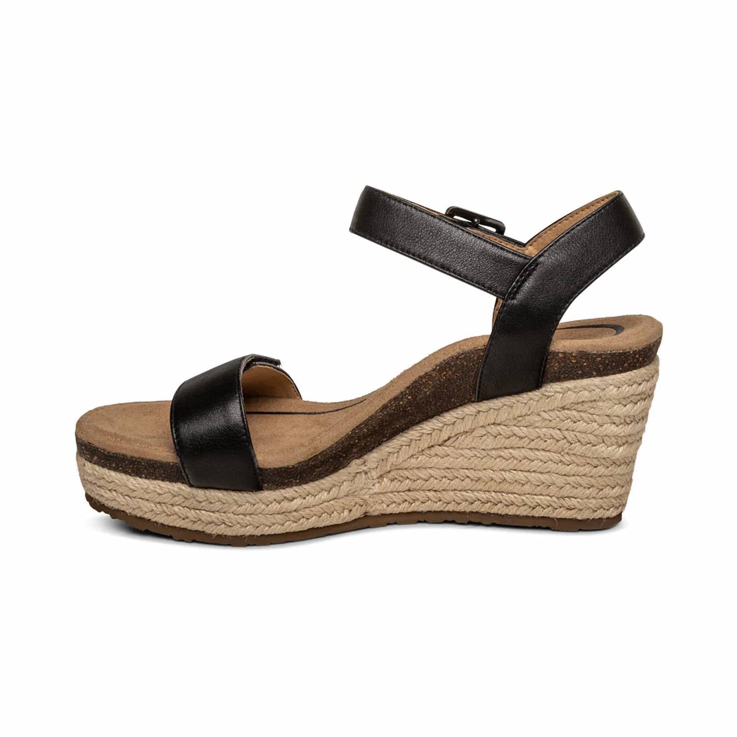 Aetrex - Sydney Quarter Strap Wedge Sandal