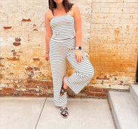 Blu Pepper - Stripe Wide Leg Knit Lounge Set