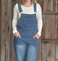 Rosa Clothing Vintage washed Denim overalls in dark blue - women's jeans