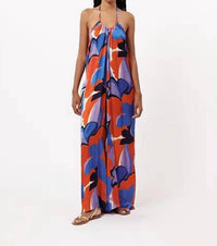 FRNCH Lona Jumpsuit in moving flowers - women's pants