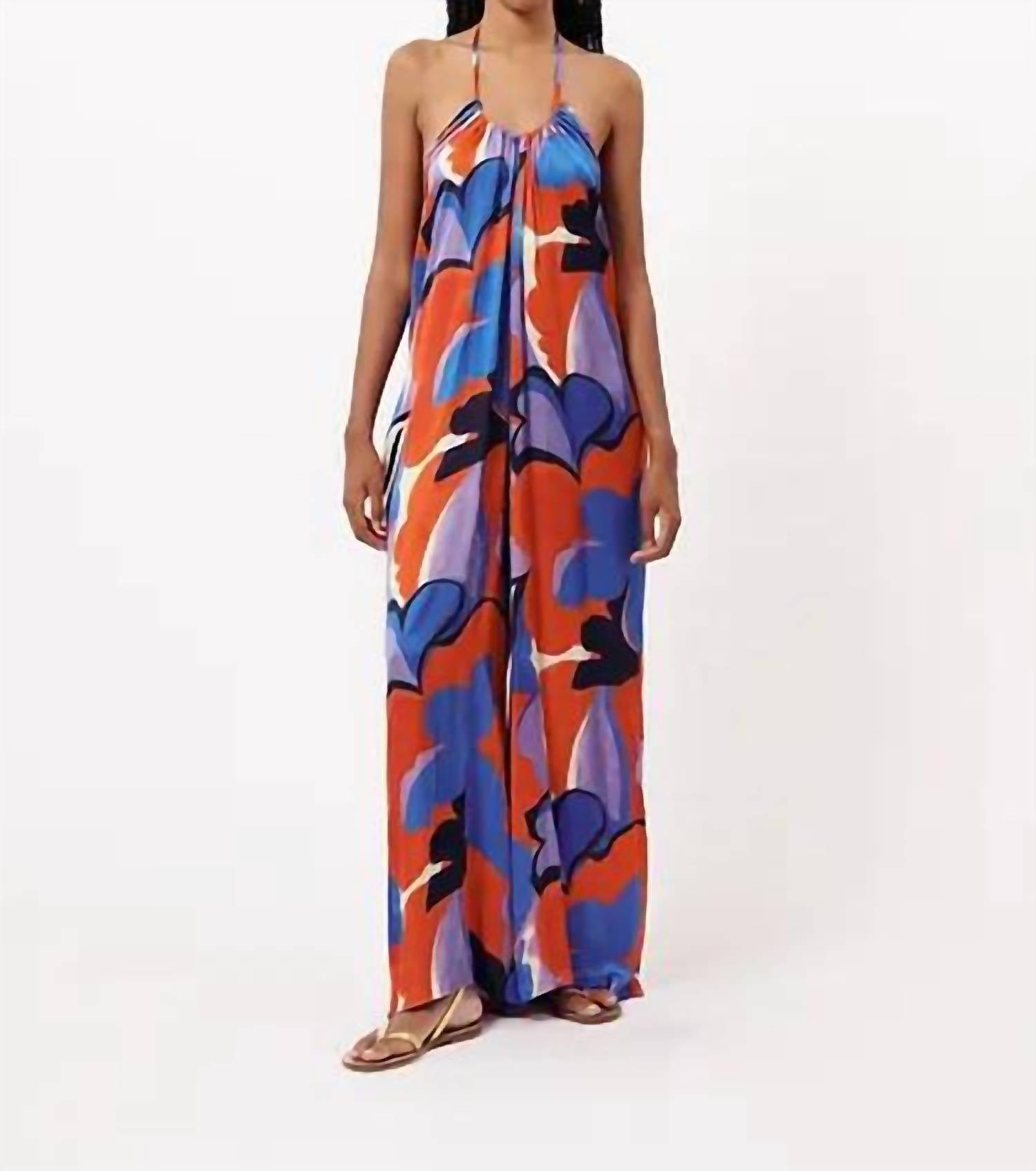 FRNCH Lona Jumpsuit in moving flowers - women's pants
