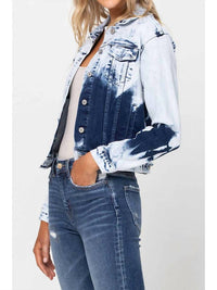 Vervet By Flying Monkey - Tie Dye Bleached Denim Jacket