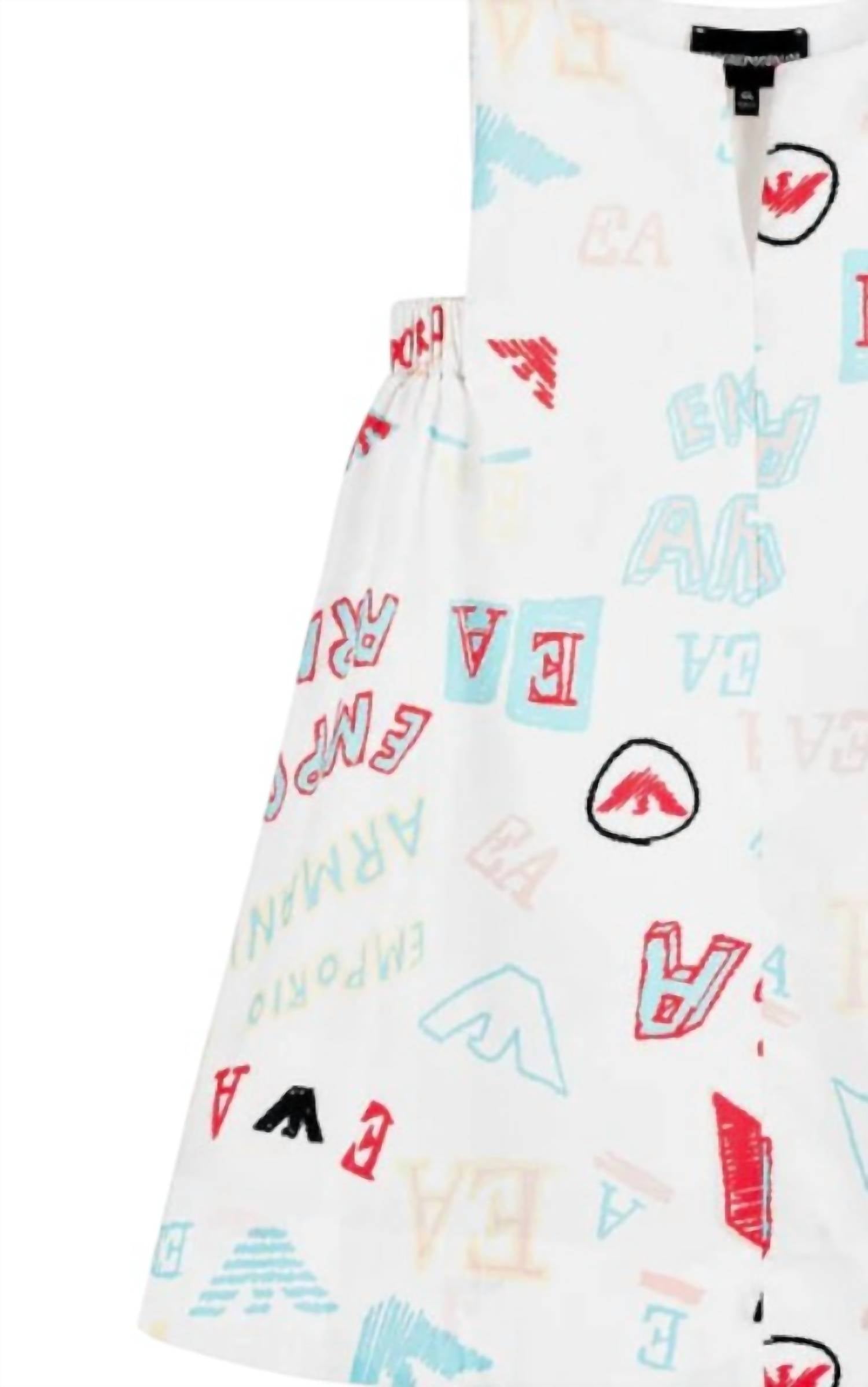 Armani - Baby Girl Slvlss Poplin Dress With Scribble