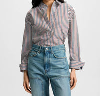 Veronica Beard - Drayond Striped Cuff Sleeve Shirt