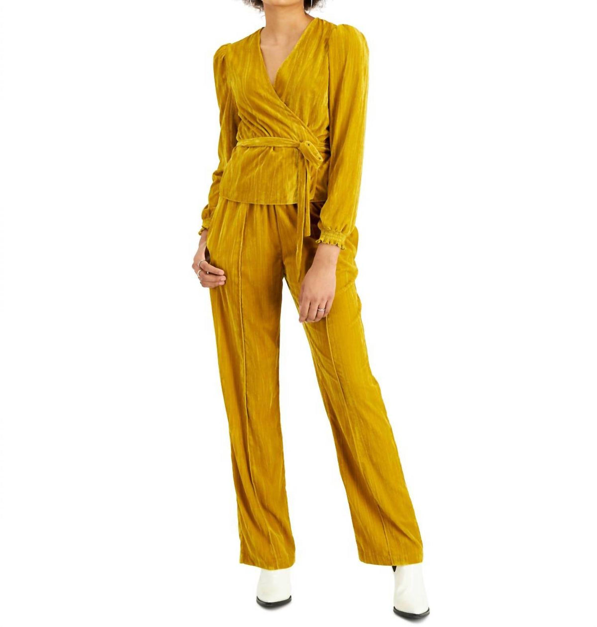 Leyden - Velvet Wrap Top
