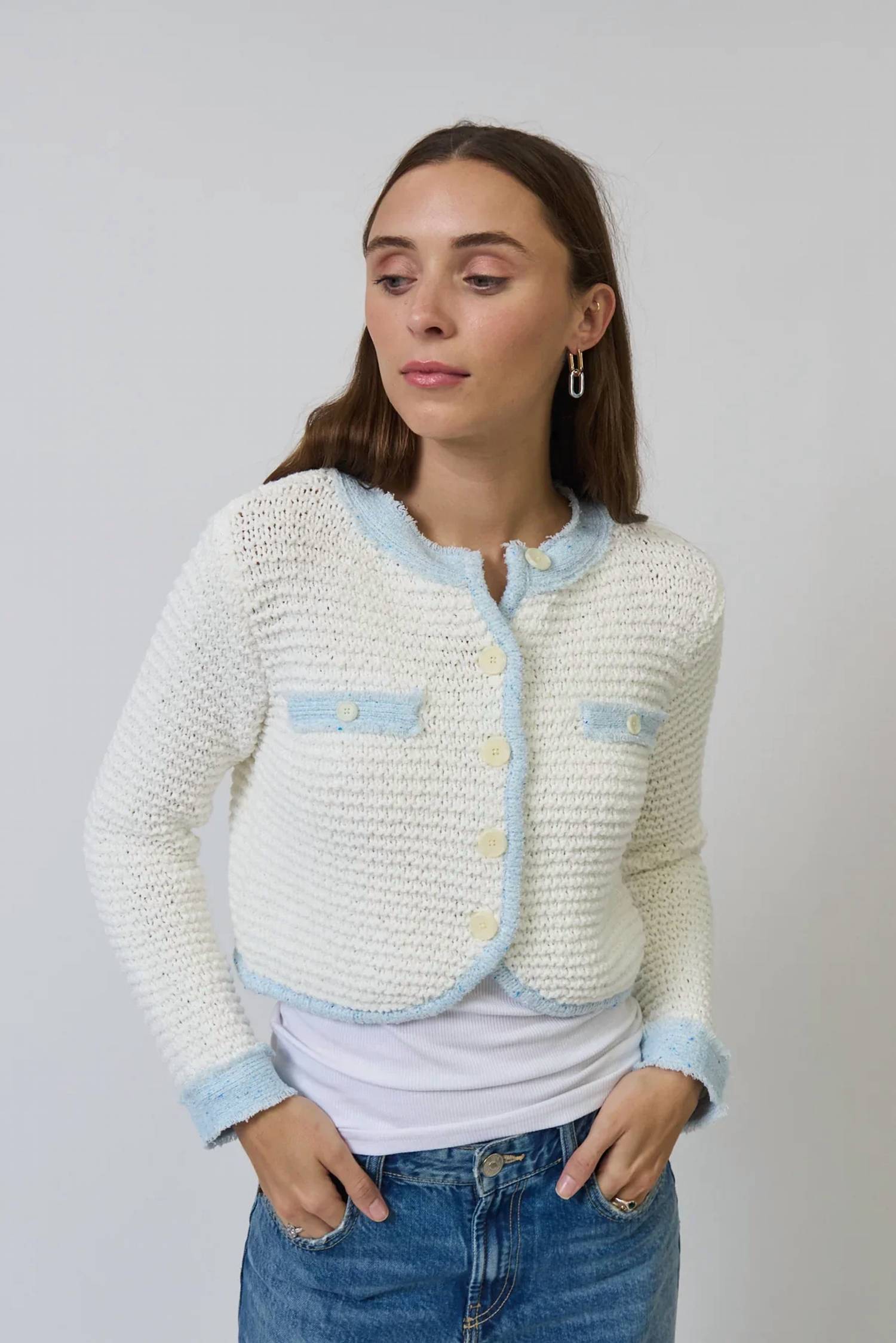 Central Park West - Celeste Textured Knit Cardigan