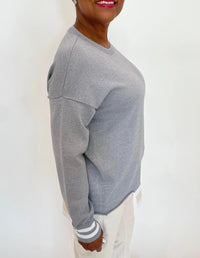 Billie - Nancy Stripes Knit Crewneck Sweater