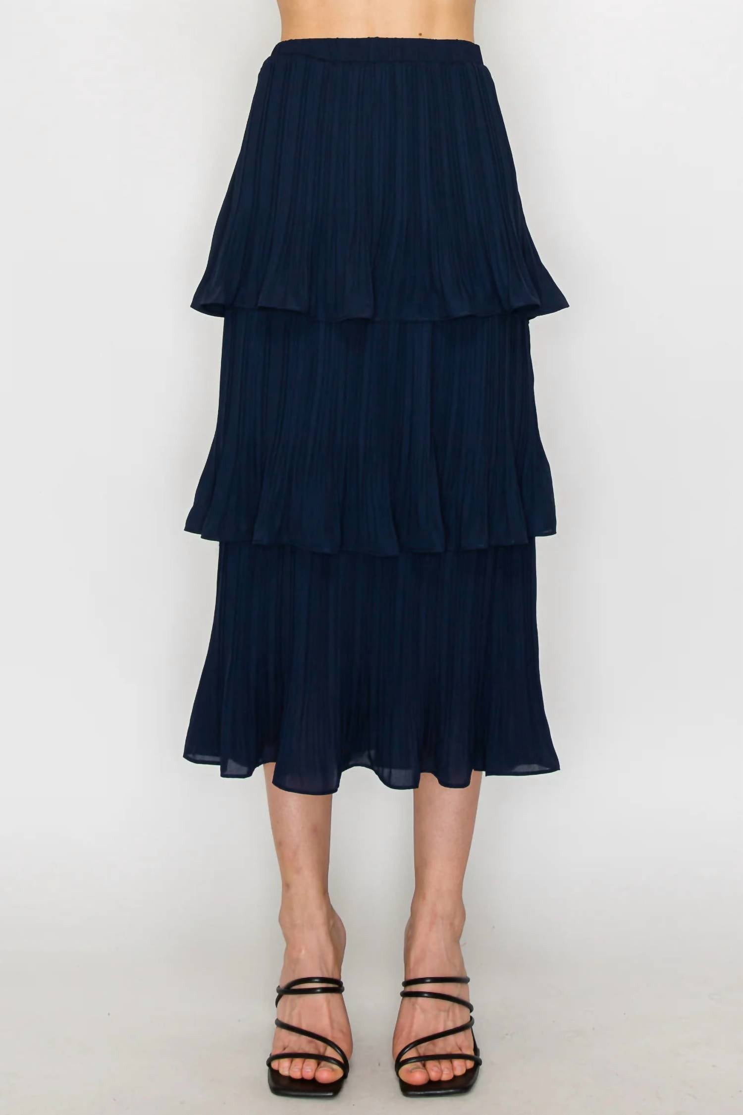 Joh - Jesiah Ruffle Top With Matching Ruffle Skirt Set