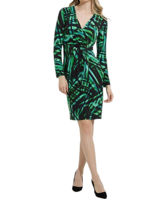 Joseph Ribkoff - Pleated Wrap Dress